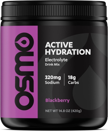 [BRSWYHYDOACRUDTA] Osmo Active Hydration Electrolyte Powder (20 Servings) - Inclui sódio, magnésio, potássio, carboidratos e vitaminas, açúcar de cana - Todos os ingredientes naturais, hidratação 3X mais rápida, potencia energia e resistência
