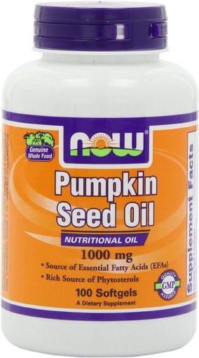 [BRSWIZTYCZ6RUADU] NOW Foods - Pumpkin Oil 1000 mg. - 100 Softgels ( Multi-Pack)