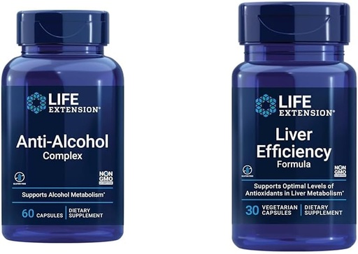 [BRSRAYYYCUAWAHL6] Life Extension Liver Health Support Bundle with Anti- Alcohol Complex and Liver Efficiency Formula