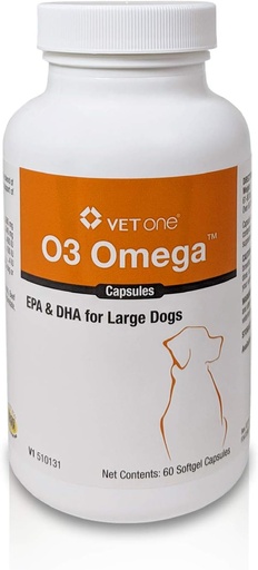 [BRSWIFDRBQCBAHAZ] VetOne 03 Omega Soft Gel 60 Count Caps for Large Dogs