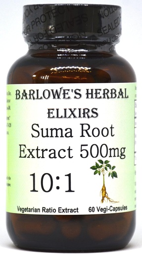 [BRSWIHD4OMPQ4CTE] Barlowe's Herbal Elixirs Suma Root Extract Supplement (en anglais seulement) Pfaffia Paniculata (en anglais seulement) 10:1 Extrait concentré (en anglais seulement) 500mg Par Capsule (en anglais seulement) 60 Capsules végétaliennes sans stéarate, en bouteille, sans additifs