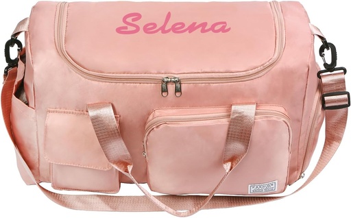 [BRSRAHYPAAIQY33H] Personalized Travel Duffle Bag for Women: Waterproof Multi-compartment with Shoulder Strap, Gift for Traveler Lover