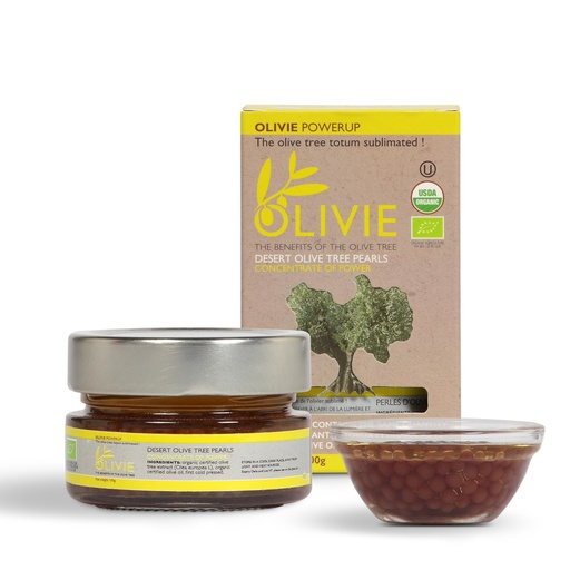 [BRSW2AIHAEDQODYV] Organic Olive Leaf Extract Capsules, PowerUp Pearls by OLIVIE, Hydroxytyrosol Supplement, Antioxidant Polyphenols, Immune & Brain Support, 100g