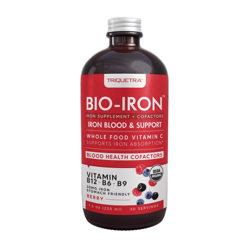 [BRSRAFQ5DEIWMYD7] Liquid Iron Supplement | Organic Certified, Berry Flavor - Whole Food Vitamin C Absorption Boost & Blood Building B Vitamins - Methyl B12, L-Methylfolate & B6 - Supports Healthy Iron Levels - 7.6 oz