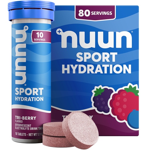 [BRSWK2QHDEBRK2LI] Nuun, Electrolyte Drink Tabs Tri Berry, 8 Count, 1.9 Ounce