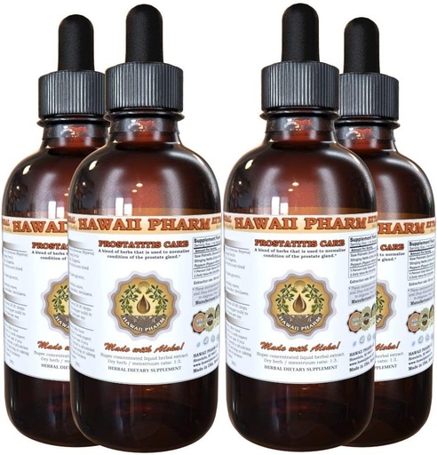 [BRSWICQ2OF4AM2D6] Prostate Support Dietary Supplement: Pygeum (Pygeum Africanum) Bark, Saw Palmetto (Serenoa Repens) Berry, Stinging Nettle (Urtica Dioica) Leaf Tincture (Alcohol-based Liquid Extract) 4x4 oz