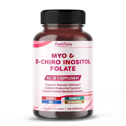 [BRSRAHDYCF6RQD3U] Ultra Myo & D-Chiro Inositol with Folate, Vitamin C & D3 - All-in-1 Supplement for Healthy Cycles, Hormonal Balance & Metabolic Support - 150 Capsules