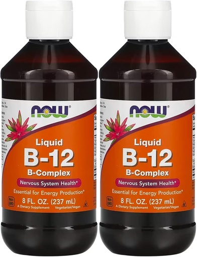 [BRSWIYYMOUDWO23K] NOW Foods Vitamin B-12 Liquid, 8oz (Pack of 2)