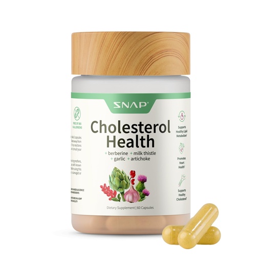 [BRSROEAKCR7GCEIY] Snap Supplements Cholesterol Health - Artichoke, Milk Thistle, Garlic, and Berberine Supplement with Beta Sitosterol (95% Plant Sterols) for Digestive and Metabolic Support, 60 Capsules (30 Servings)
