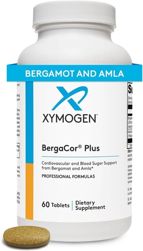 [BRSRMGQTCQMQE23X] XYMOGEN BergaCor Plus - Bergamot Supplement - Polyphenols to Support Cardiovascular Health + Help Maintain Healthy Cholesterol Levels Already Within Normal Range (60 Tablets)