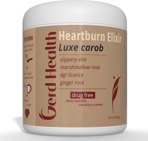 [BRSROZAQB4ORACI3] Heartburn Elixir: Herbal Powder Drink Made with Marshmallow Root, Slippery Elm Bark & DGL Licorice