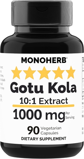 [BRSROGQTOINBQ3Q6] MONOHERB Gotu Kola Extract 1000 mg - 90 Vegetarian Capsules