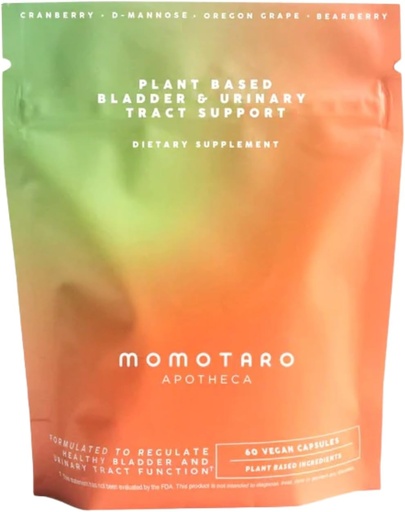 [BRSRMGI3OACREHT3] MOMOTARO APOTHECA Urinary Health Supplement, Natural Vaginal & Bladder Health, Urinary Tract Supplements - Cranberry, D Mannose, Vegan - Natural Support for Vaginal Health, pH Balance 60 Capsules