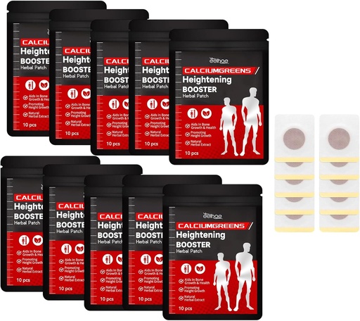 [BRSROFQLC55RU3TJ] Herbal Calcium Support Patch， Heightening Booster Herbal Patch，Height Growth Patch, Herbal Height Increasing Foot Patch, Promote The Growth of Skeletal Muscles (8pack)