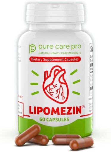 [BRSWGEL5PIBBGYL2] Puro cuidado Pró Synergistic Colesterol Suporte Mistura: Red Levessamento Arroz, Policosanol, Sementes de uva & Lespedeza – 60 Cápsulas Vegetarianas