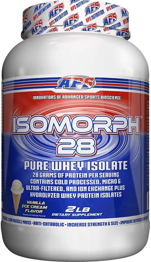 [BRSWIYAHBUPG2CA5] APS Nutrition Isomorph Protein Powder supplement ) Whey Protein Isolate ) Ultra- Filtered ) 28g Protein ) Vanilla Ice Cream, 2 Pound (Pack of 1)