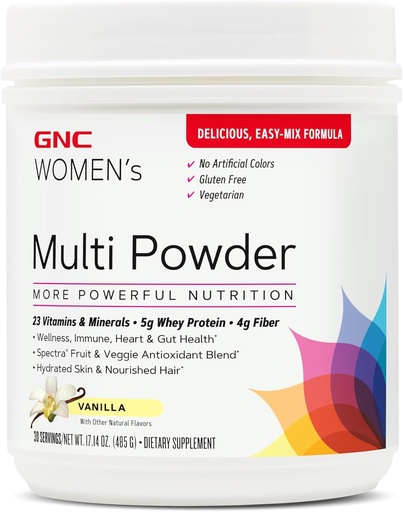 [BRSROBIEBUDQ4DYV] GNC Qadın Multi Toz - Vanilla | Ətraflı Wellness, Heart Health, Enerji İstehsalçısı / 30 Xidmət