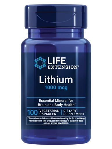 [BRSWY2QCCIHQA3QZ] Life Extension Lithium, 1000 mcg – Lithium Orotate – Helps Maintain Cognitive Function & Memory – Low-Dose Formula – Non-GMO, Gluten-Free, Vegetarian – 100 Capsules