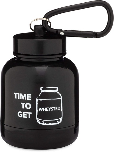 [BRSW2CYNCN6GEAD4] ONMYWHEY - Protein Powder & Supplement Funnel Keychain, Portable To-Go Container for The Gym, Workouts, Fitness, & Travel - TSA Approved, Time To Get Wheysted