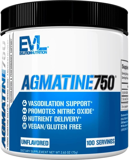 [BRSWYY33OQMWGHL6] Evlution Agmatine Sulfate Nitric Oxide Powder Питание Высокопрочная Agmatine Sulfate Порошок азотного оксида Агматин Дополнение для восстановления мышечного роста и производительности мышц высокой интенсивности