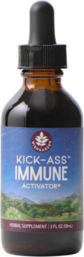 [BRSWIZABPINWK2YV] WishGarden Herbs Kick-Ass Immune Activator - Herbal Immunity Support Supplement for Adults, Plant-Based Immune Booster & Immune Defense w/Echinacea & Goldenseal, Rapid Immunity Boost Formula, 2oz