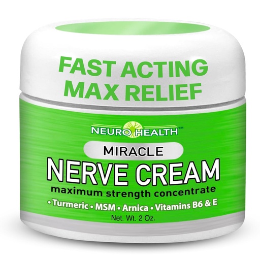 [BRSRMZDQC4CWC2DB] Neuro Health Miracle Nerve Cream - Maximum Strength - Turmeric and Arnica Blend for Neuropathy Discomfort Relief - Soothing Foot & Hand Formula with MSM, B6, E - Made in USA
