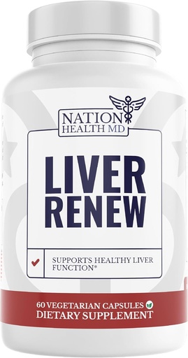 [BRSROHACAAMBMDY7] Liver Renew - Liver Cleanse Detox " Repair - Liver Support Supplement with Artichoke Extract, Milk Thisle, Dandelion and Turmeric - 60 Capsules