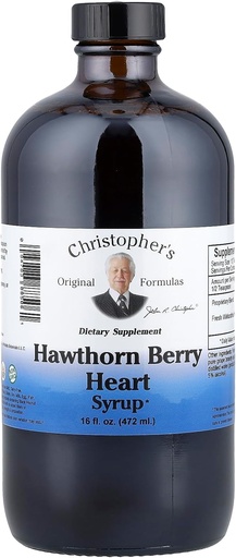 [BRSWIYQ5CIHBO2LA] Christopher's Original Formulas Hawthorn Berry Heart Syrup - 16 fl oz | Natural Herbal Blend for General Wellness