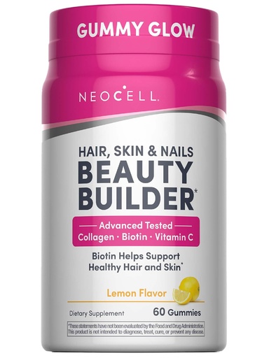 [BRSW2CD2OVYWGETZ] NeoCell Hair Skin and Nails Gummies | 60 Count | Collagen Peptides Plus Biotin | with Vitamins C and E | Advanced Beauty Builder Formula | for Women and Men
