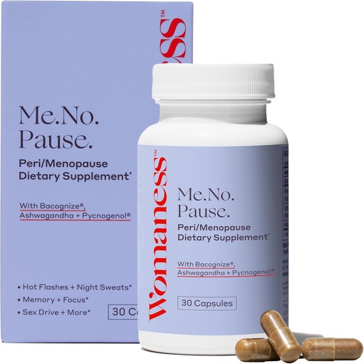 [BRSW2ZABOUCGEHTA] 女性更年期补充品-Perimenopause & Menopause Hotfashes Relief, night sweats, 阴道干燥,脑雾和Mood支持-Hormone & Estrogen-Free-30 Capsules