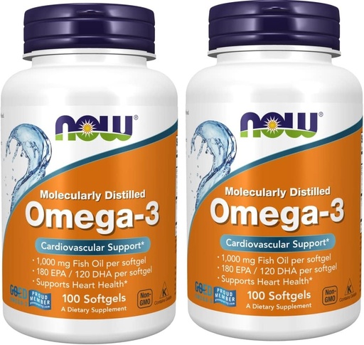 [BRSWIYAFBIHAIETE] Now Omega-3 2000mg, 100 Count (Pack of 2)