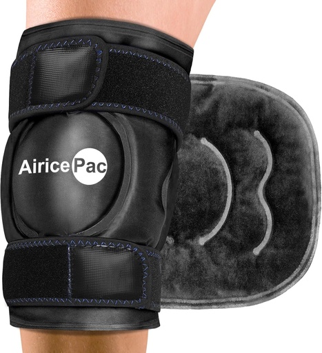 [BRSROAQDOIORM3Y3] Ice Pack för Knee Pain Relief, Återanvändbar Gel Ice Wrap för skador, Swelling, Knee Replacement Surgery, Cold Compress Therapy för artrit, Meniscus Tear och ACL, Black