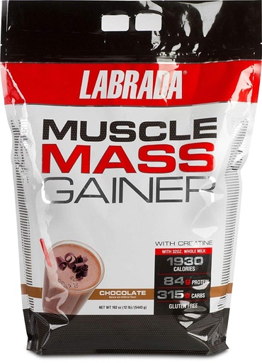 [BRSWIEI2BEDWKCQZ] Labrada Nutrition Muscle Mass Gainer, Chocolate, 12 Pound