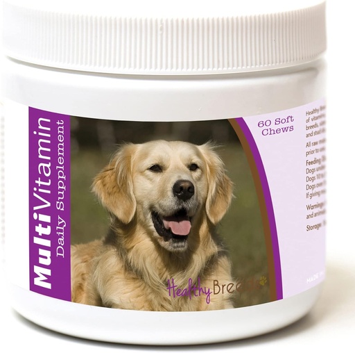 [BRSWKFIFCINRCYI7] Healthy Breeds Golden Retriever Multi-Vitamin Soft Chews 60 Count
