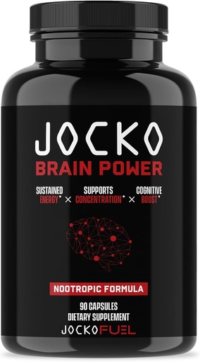 [BRSWGGAYDN6WOFLO] Jocko 연료 두뇌 힘 - 기억 & 초점 wiht L Theanine, L Carnitine 에너지 & 초점 보충교재 (90의 캡슐)를 위한 Nootropic 규정식 보충교재