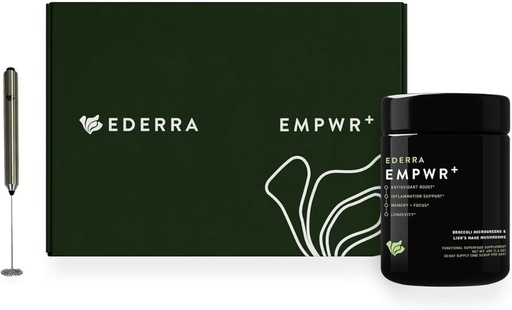 [BRSRAGDYCJYWE3AU] EMPWR+ | Premium Broccoli Microgreens and Lion's Mane Mushrooms Supplement | with Sulforaphane for Enhanced Longevity | Supports Cognitive Health, Memory, Focus | 30-Day Serving