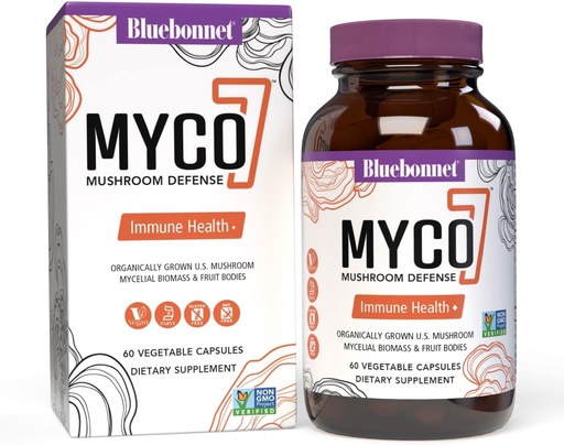 [BRSRMBAOCN6BYFLP] BlueBonnet Nutrition Myco-7 Kushroge  Defens Style 7 Orguetic Anty U.S. All, full-Cycle Mycle Mycles gyn-Free, Guten-Free, NO-GMO, Koher, i Vegan Clear Vegetasble