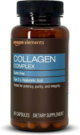 [BRSWGFQ3OZ6QE3QY] Complejo de Elementos Collagen con ácido hialurónico, 90 cápsulas, 3 mes de suministro