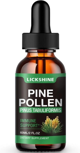 [BRSRAYIZCEGRQ2TA] 1 Pack Pine Pollen Tincture - 有机松 Pollen Powder Liquid Drops for Immune支持,无糖天然草药补充剂 - Vegan Pine Pollen Drops 2 Fl.Oz.