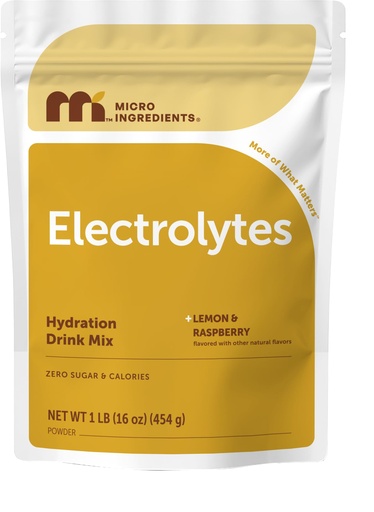 [BRSROAL5CUPWYFDJ] Micro Ingredients Hydration Electrolyte Powder, 1 lb (69 Servings) | Lemon Raspberry Flavor | High Potassium (1,000mg) + Coconut Water & Real Lemon Juice | No Sugar, Keto Friendly | Non-GMO