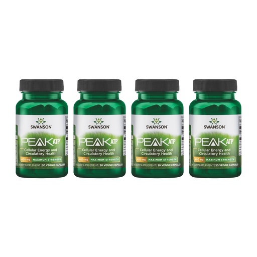 [BRSWGFD3B4BAMHYV] Swanson Maximum Strength Peak ATP Cellular Energy Supplement for Athletes and Active Adults Seeking Performance and Recovery Support - 400 mg (30 Veggie Capsules, 4 Pack)