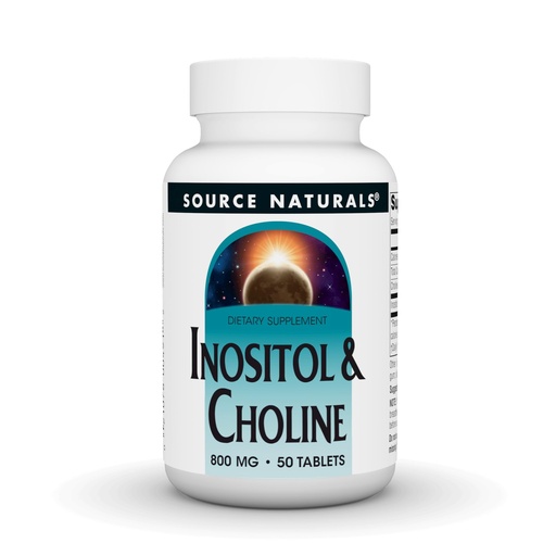 [BRSWIEYEBJ4BYG3K] Source Naturals Inositol & Choline, Supports Healthy Nerve Function* - 800 mg -50 Vegetarian Tablets