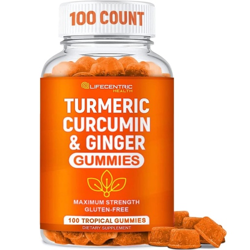 [BRSWGCYOCMCB4E37] Turmeric Gummies for Adults and Kids | Max Strength Turmeric and Ginger Supplement | Vegan Organic Natural Turmeric Curcumin Gummies for Overall Health | Best Curcumin Supplement with Ginger