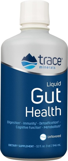 [BRSRMFADDMHGACDB] Trace Minerals Gut Health - Support for Gut Lining, Healthy Digestion, Immune System Function - Digestive Health Supplement with Humic & Fulvic Acid - Unflavored, 32 fl oz (About 189 Servings)