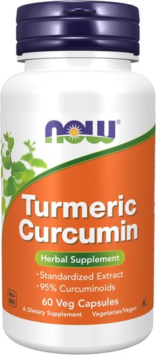 [BRSWIY32BQIRA2TE] Sekarang makanan Suplemen, Turmeric Curcumin, Berasal dari Turmeric Root Extract, 95% Curcuminoid, Suplemen Herbal, 60 Veg Capsules