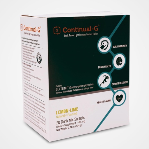 [BRSRMGIFPMJQOYI3] CONTINUAL - G Powder - Clinically Proven Cellular Glutathione Precursor | Benefit of Glyteine & Sunfiber | Immune Support, Master Antioxidant, Detox, Brain Health & Skin Care | 20 Sachets