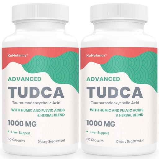 [BRSW2FQYOB5RM3AV] KoNefancy TUDCA Liver Supplements 1000 mg-Bile Salts for Liver Detox-Milk Thistle Herbal Blend with Fulvic and Humic Acid for Liver,Digestive Health,120 Vegan Capsules
