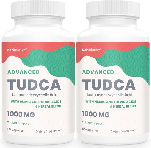 [BRSW2FQYOB5RM3AV] TUDCA Liver Supplements 1000 mg-Bile Salts for Liver Cleanse Detox-Milk Thistle Herbal Blend with Fulvic and Humic Acid for Liver,Digestive Health,120 Vegan Capsules