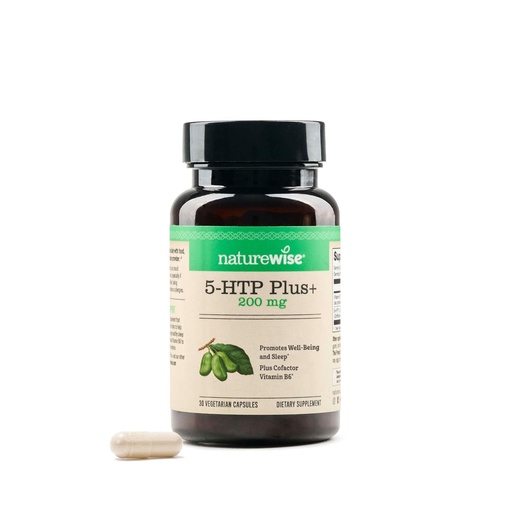 [BRSWIAI6AUFBSE3O] NatureWise 5-HTP 200mg Supplement from Griffonia Seeds with Cofactor Vitamin B6 - Mood Support and Natural Sleep Aid for Adults - Delayed-Release, Vegan - 30 Count[1-Month Supply]