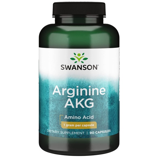 [BRSWIY36BQEB2G3C] Swanson Amino Acid Maximum Strength Arginine Akg Nitric Oxide Enhancer 1000 Milligrams 90 Capsules